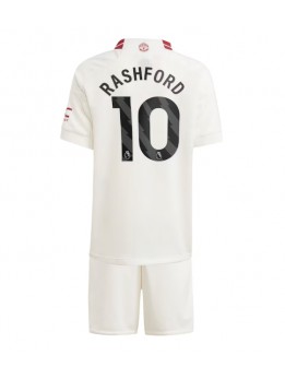 Manchester United Marcus Rashford #10 Ausweichtrikot für Kinder 2023-24 Kurzarm (+ Kurze Hosen)